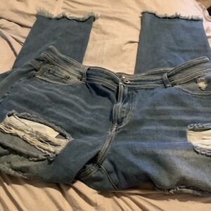 Distressed jeans